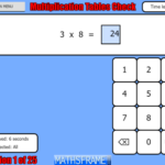 Practise your times tables in a similar style to the Year 4 Multiplication Check.